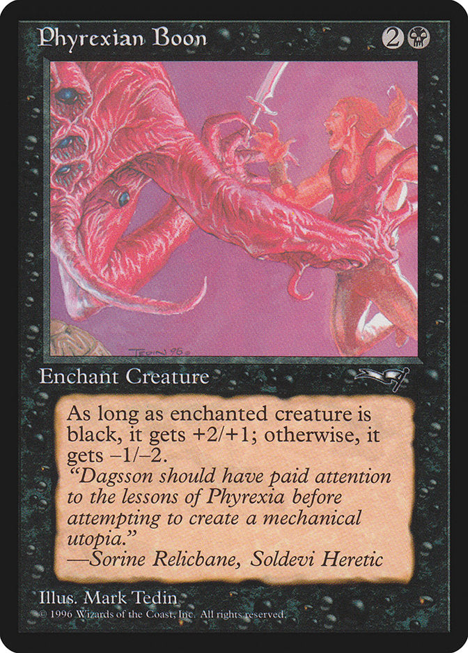 Phyrexian Boon (Person on the Right) [Alliances] | Game Haven TX