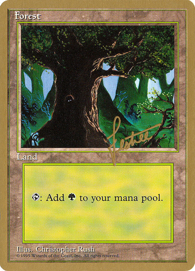 Forest (bl377) (Bertrand Lestree) [Pro Tour Collector Set] | Game Haven TX