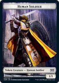 Human Soldier // Tuktuk the Returned Double-sided Token [Double Masters Tokens] | Game Haven TX