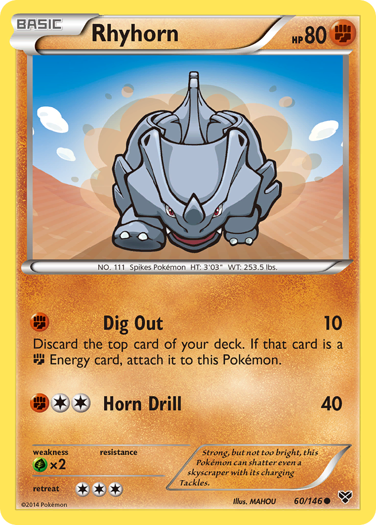 Rhyhorn (60/146) [XY: Base Set] | Game Haven TX