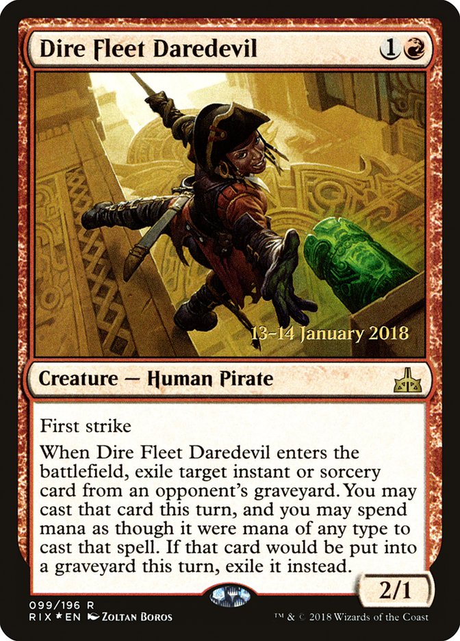 Dire Fleet Daredevil [Rivals of Ixalan Promos] | Game Haven TX
