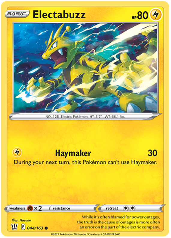 Electabuzz (044/163) [Sword & Shield: Battle Styles] | Game Haven TX