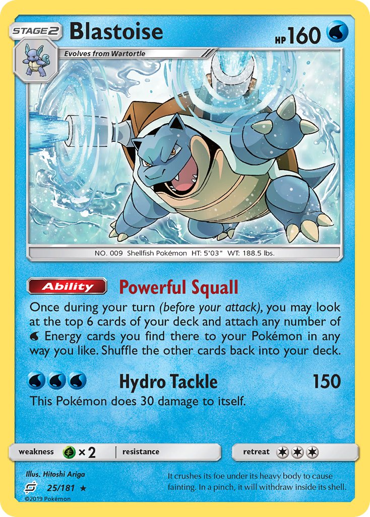Blastoise (25/181) (Theme Deck Exclusive) [Sun & Moon: Team Up] | Game Haven TX