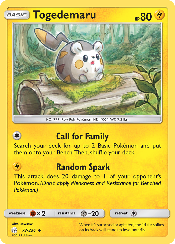 Togedemaru (73/236) [Sun & Moon: Cosmic Eclipse] | Game Haven TX