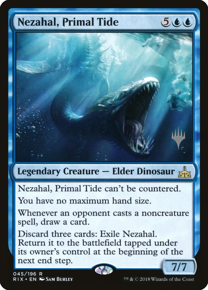 Nezahal, Primal Tide [Rivals of Ixalan Promos] | Game Haven TX