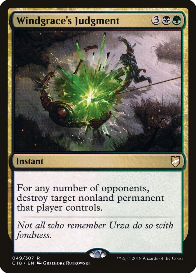 Windgrace's Judgment [Commander 2018] | Game Haven TX