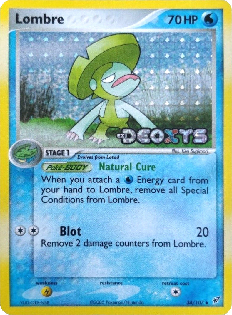 Lombre (34/107) (Stamped) [EX: Deoxys] | Game Haven TX