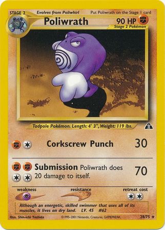 Poliwrath (28/75) [Neo Discovery Unlimited] | Game Haven TX