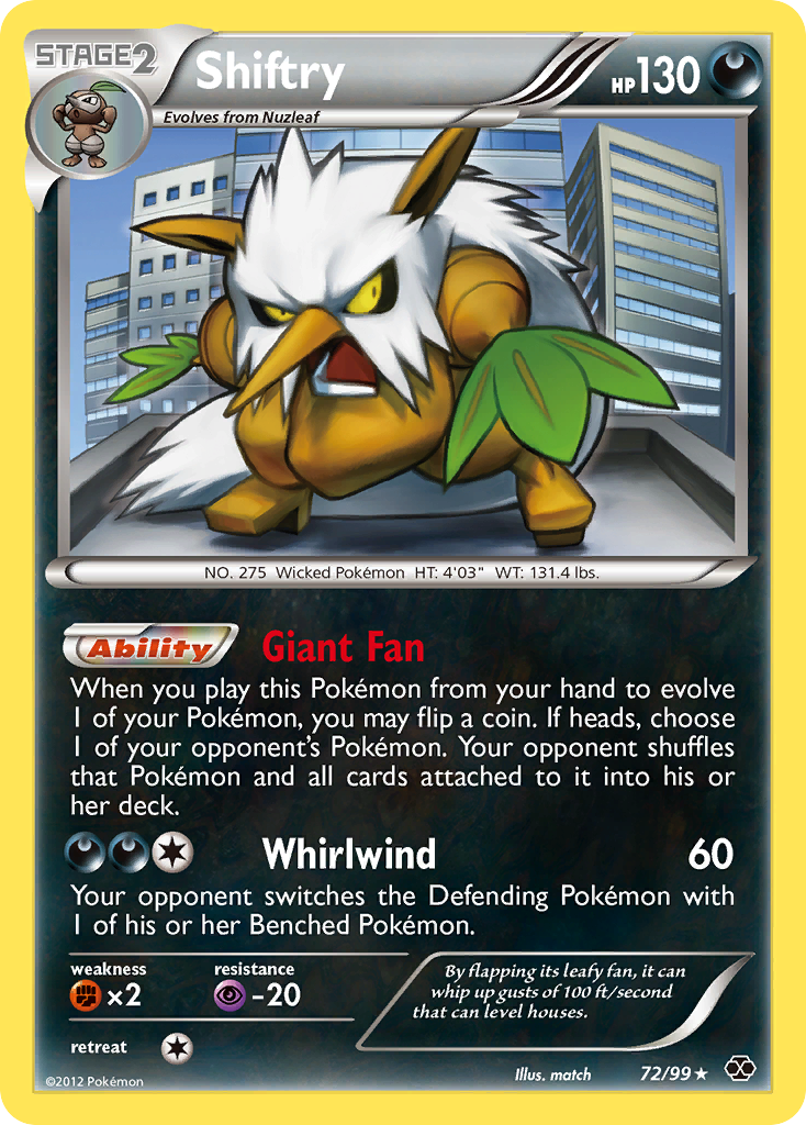 Shiftry (72/99) [Black & White: Next Destinies] | Game Haven TX