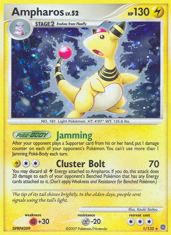 Ampharos (1/132) [Diamond & Pearl: Secret Wonders] | Game Haven TX
