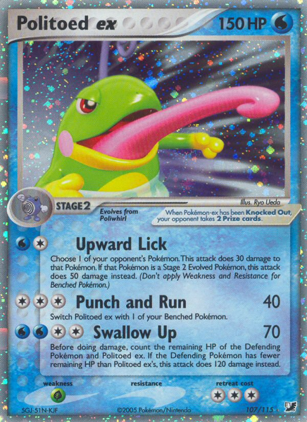 Politoed ex (107/115) [EX: Unseen Forces] | Game Haven TX