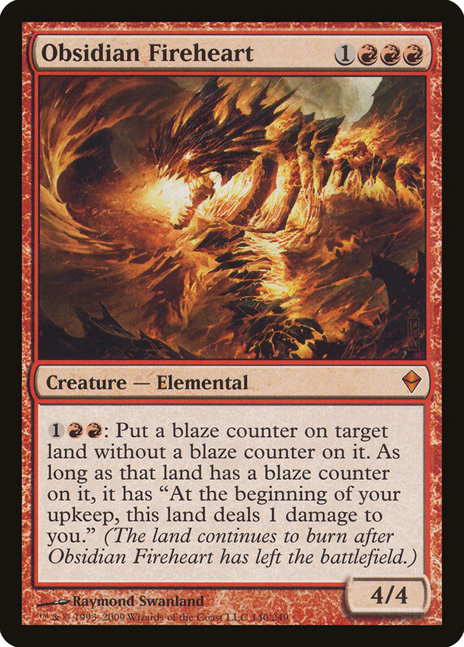 Obsidian Fireheart [Zendikar] | Game Haven TX