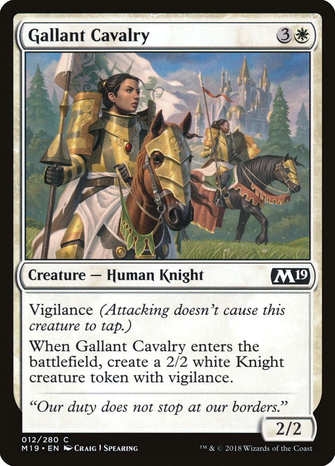Gallant Cavalry [Core Set 2019] | Game Haven TX