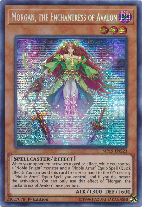 Morgan, the Enchantress of Avalon [MP19-EN223] Prismatic Secret Rare | Game Haven TX