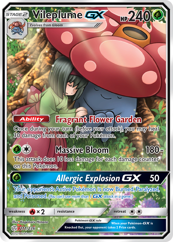 Vileplume GX (211/236) [Sun & Moon: Cosmic Eclipse] | Game Haven TX
