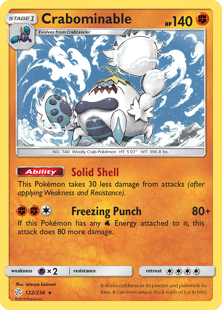 Crabominable (122/236) [Sun & Moon: Cosmic Eclipse] | Game Haven TX