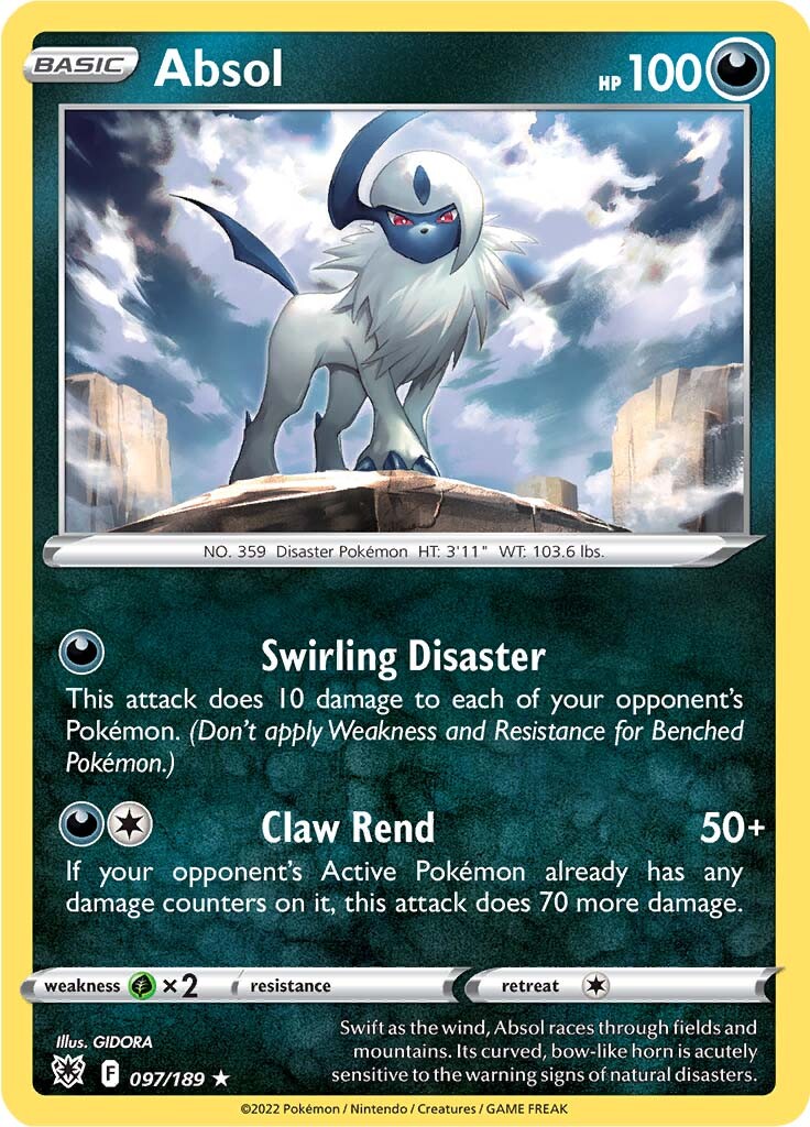 Absol (097/189) (Theme Deck Exclusive) [Sword & Shield: Astral Radiance] | Game Haven TX
