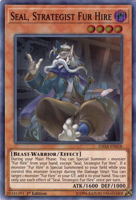 Seal, Strategist Fur Hire [DASA-EN018] Super Rare | Game Haven TX
