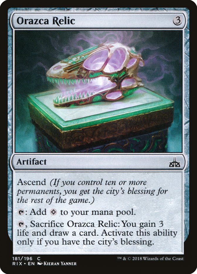 Orazca Relic [Rivals of Ixalan] | Game Haven TX