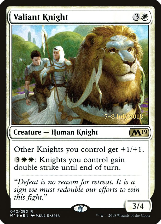 Valiant Knight [Core Set 2019 Promos] | Game Haven TX