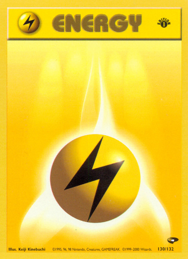 Lightning Energy (130/132) [Gym Challenge 1st Edition] | Game Haven TX