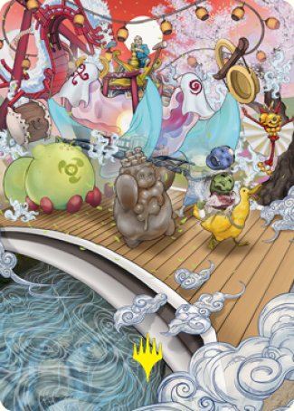 March of Otherworldly Light Art Card (Gold-Stamped Signature) [Kamigawa: Neon Dynasty Art Series] | Game Haven TX
