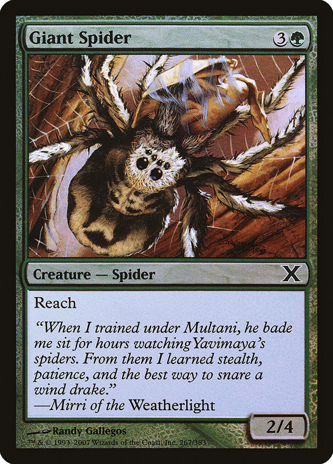 Giant Spider (Premium Foil) [Tenth Edition] | Game Haven TX