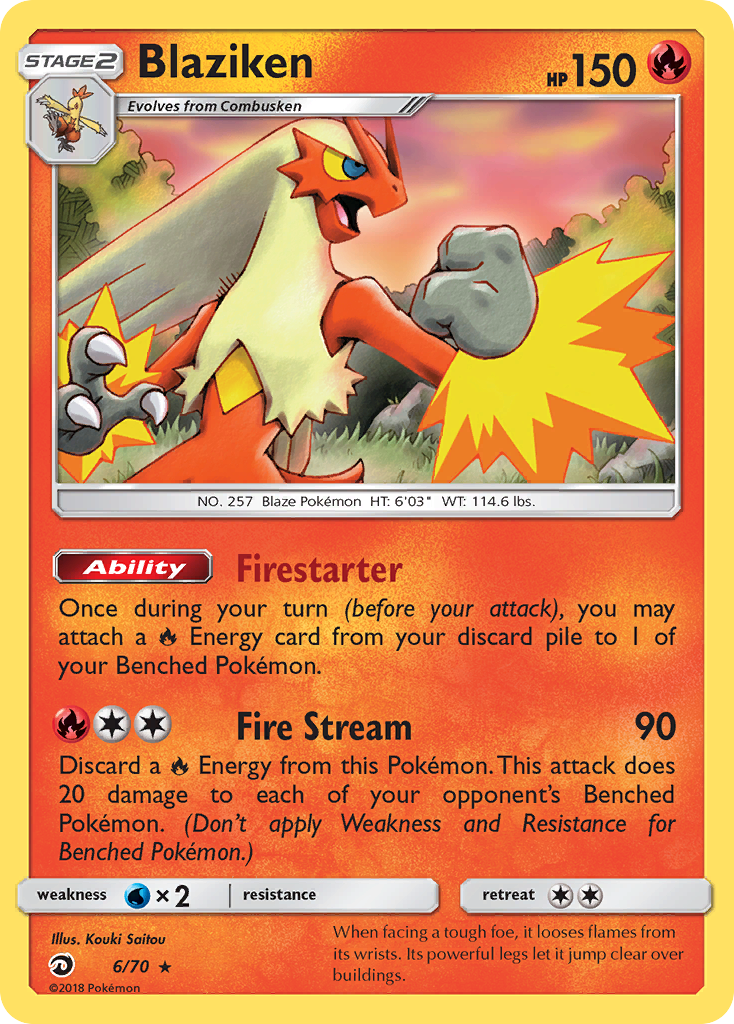 Blaziken (6/70) [Sun & Moon: Dragon Majesty] | Game Haven TX