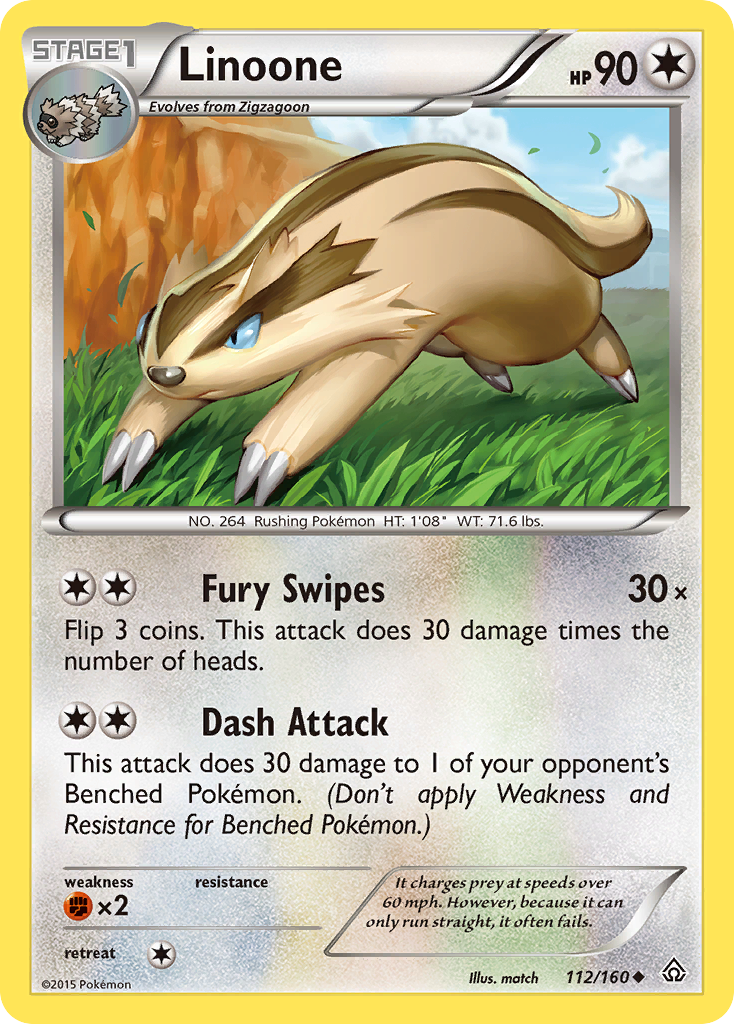 Linoone (112/160) [XY: Primal Clash] | Game Haven TX