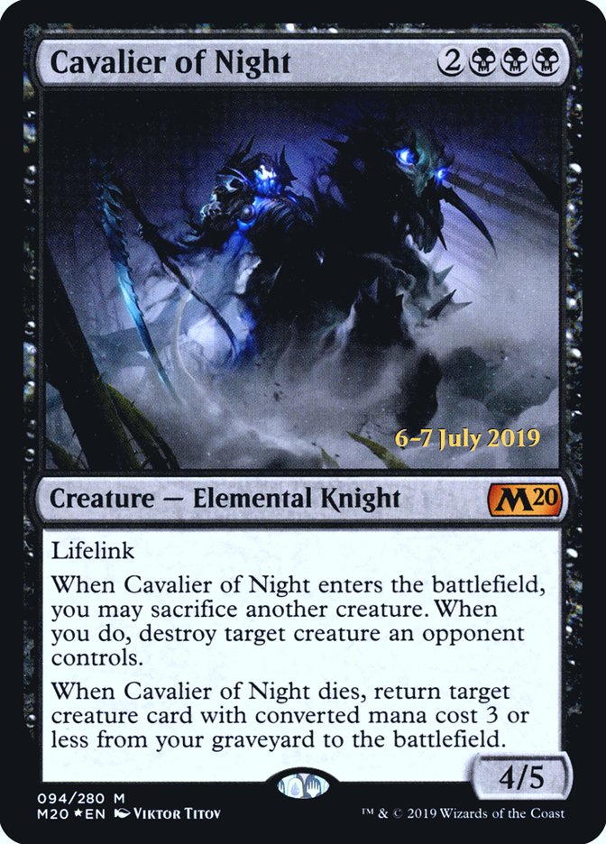 Cavalier of Night [Core Set 2020 Promos] | Game Haven TX