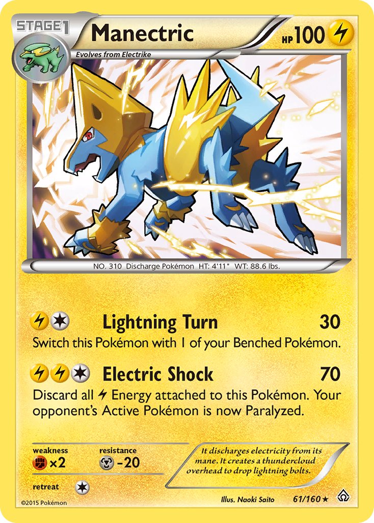Manectric (61/160) (Theme Deck Exclusive) [XY: Primal Clash] | Game Haven TX