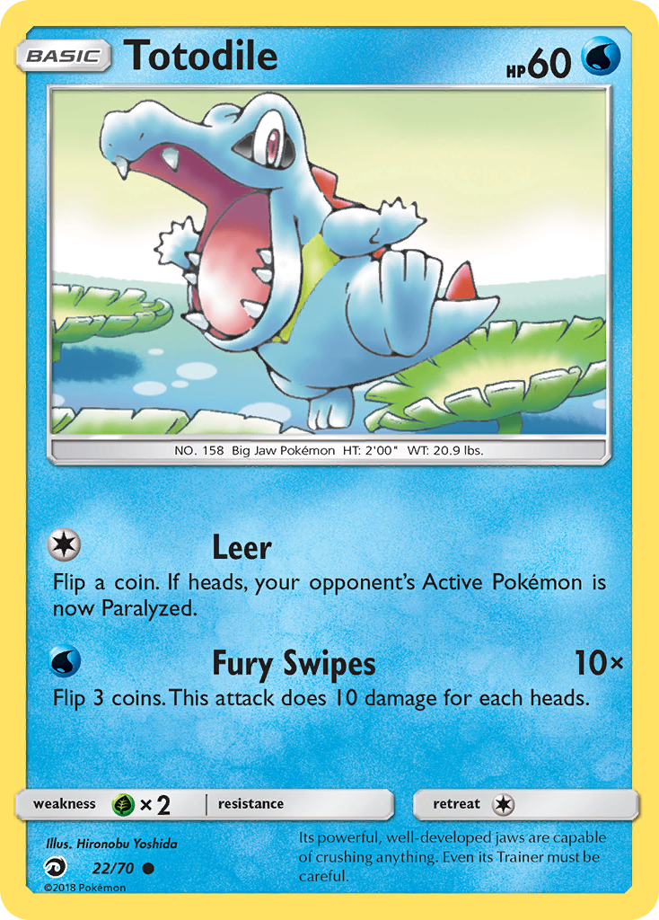 Totodile (22/70) [Sun & Moon: Dragon Majesty] | Game Haven TX