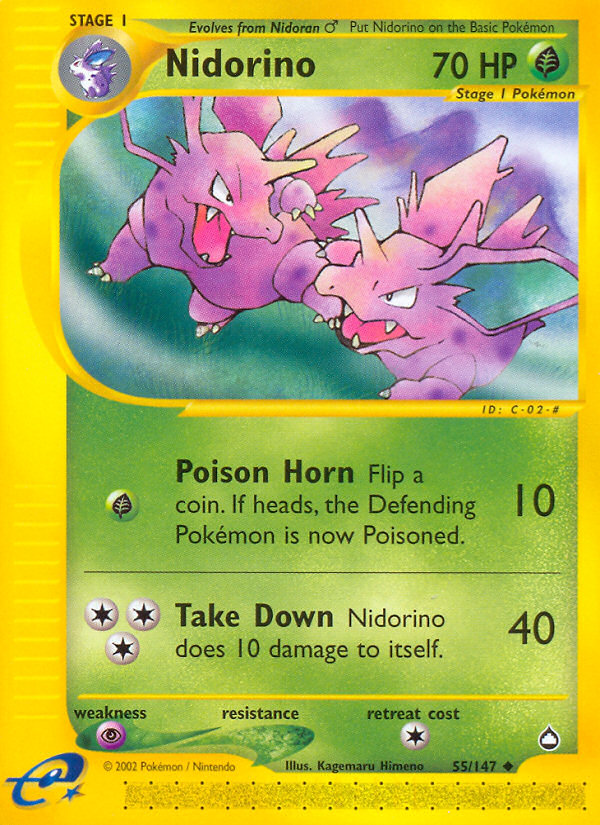 Nidorino (55/147) [Aquapolis] | Game Haven TX