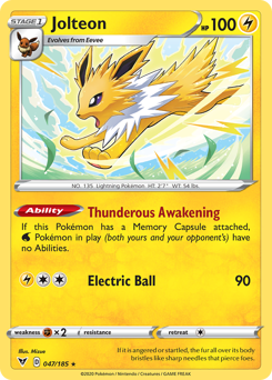 Jolteon (047/185) [Sword & Shield: Vivid Voltage] | Game Haven TX