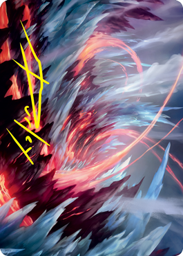 Frostboil Snarl Art Card (Gold-Stamped Signature) [Strixhaven: School of Mages Art Series] | Game Haven TX