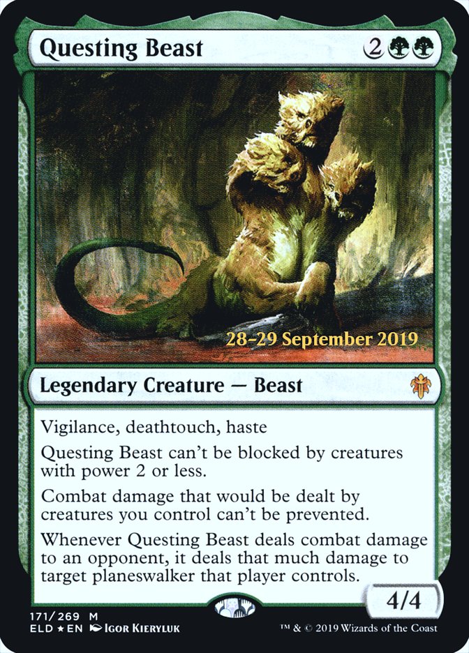 Questing Beast [Throne of Eldraine Promos] | Game Haven TX