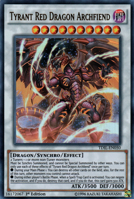 Tyrant Red Dragon Archfiend [TDIL-EN050] Ultra Rare | Game Haven TX
