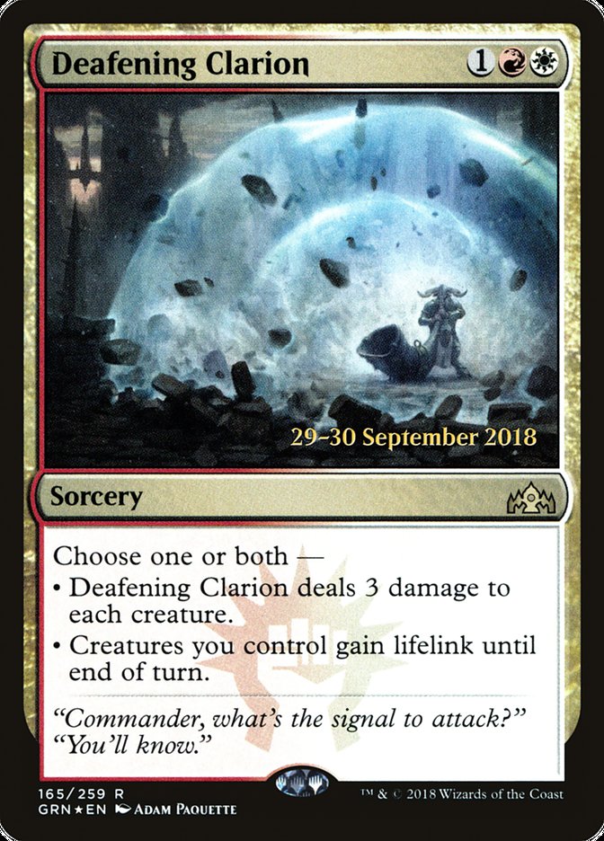 Deafening Clarion [Guilds of Ravnica Promos] | Game Haven TX