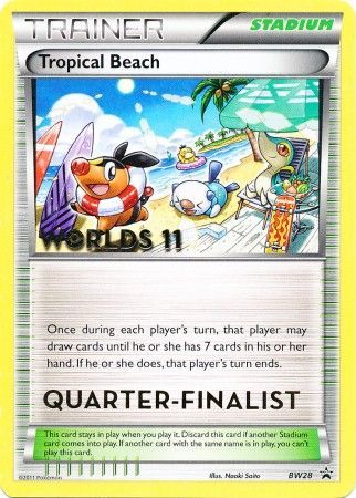Tropical Beach (BW28) (Quarter Finalist) [Black & White: Black Star Promos] | Game Haven TX