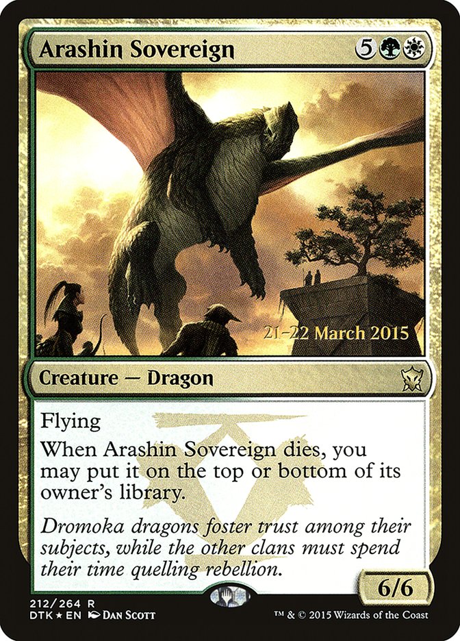 Arashin Sovereign [Dragons of Tarkir Promos] | Game Haven TX