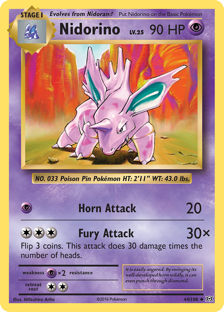Nidorino (44/108) [XY: Evolutions] | Game Haven TX