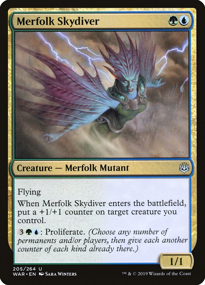 Merfolk Skydiver [War of the Spark] | Game Haven TX