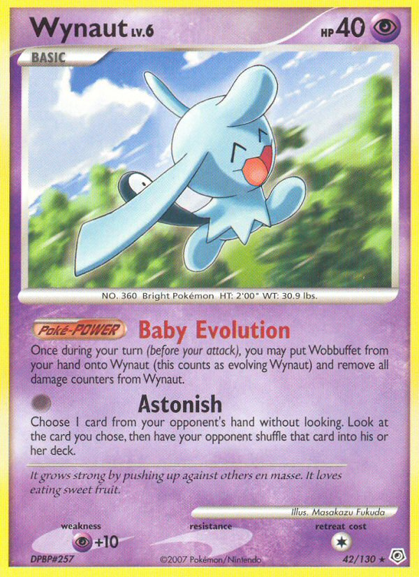 Wynaut (42/130) [Diamond & Pearl: Base Set] | Game Haven TX