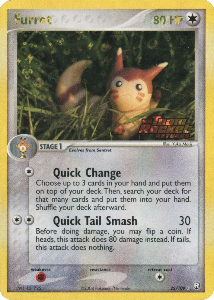 Furret (22/109) (Stamped) [EX: Team Rocket Returns] | Game Haven TX