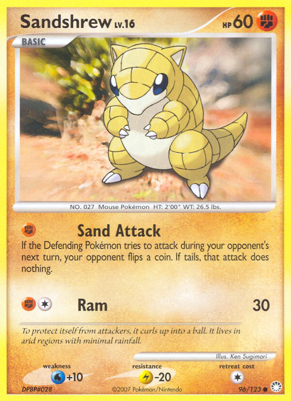 Sandshrew (96/123) [Diamond & Pearl: Mysterious Treasures] | Game Haven TX