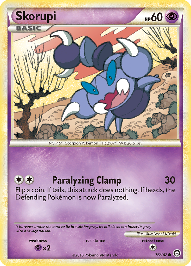 Skorupi (76/102) [HeartGold & SoulSilver: Triumphant] | Game Haven TX