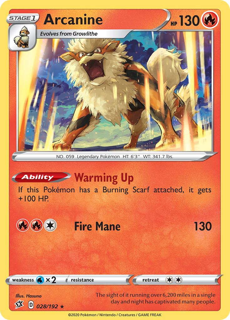 Arcanine (028/192) [Sword & Shield: Rebel Clash] | Game Haven TX