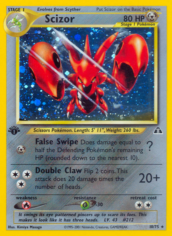 Scizor (10/75) [Neo Discovery 1st Edition] | Game Haven TX