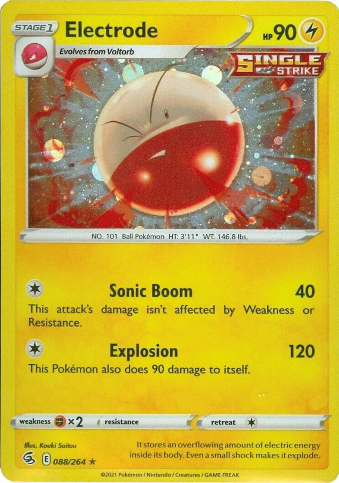 Electrode (088/264) (Cosmos Holo) [Sword & Shield: Fusion Strike] | Game Haven TX