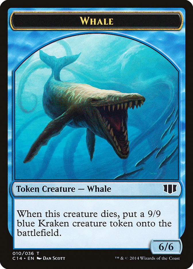 Whale // Zombie (011/036) Double-sided Token [Commander 2014 Tokens] | Game Haven TX